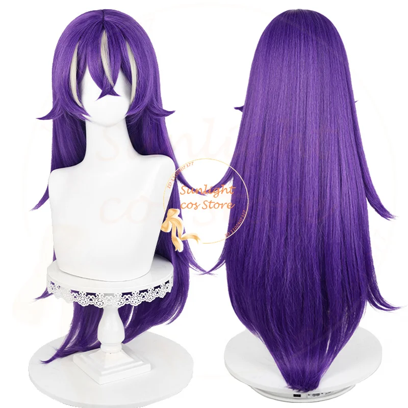 

Game Chevreuse Cosplay Wig 85cm Long Purple Highlight Chevreuse Cosplay Anime Wigs Heat Resistant Synthetic Hair+Wig Cap