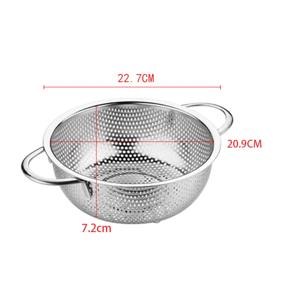 Fruit and Vegetable Basket French Fries Pasta Kitchen Food Colander Rice Stainless Steel