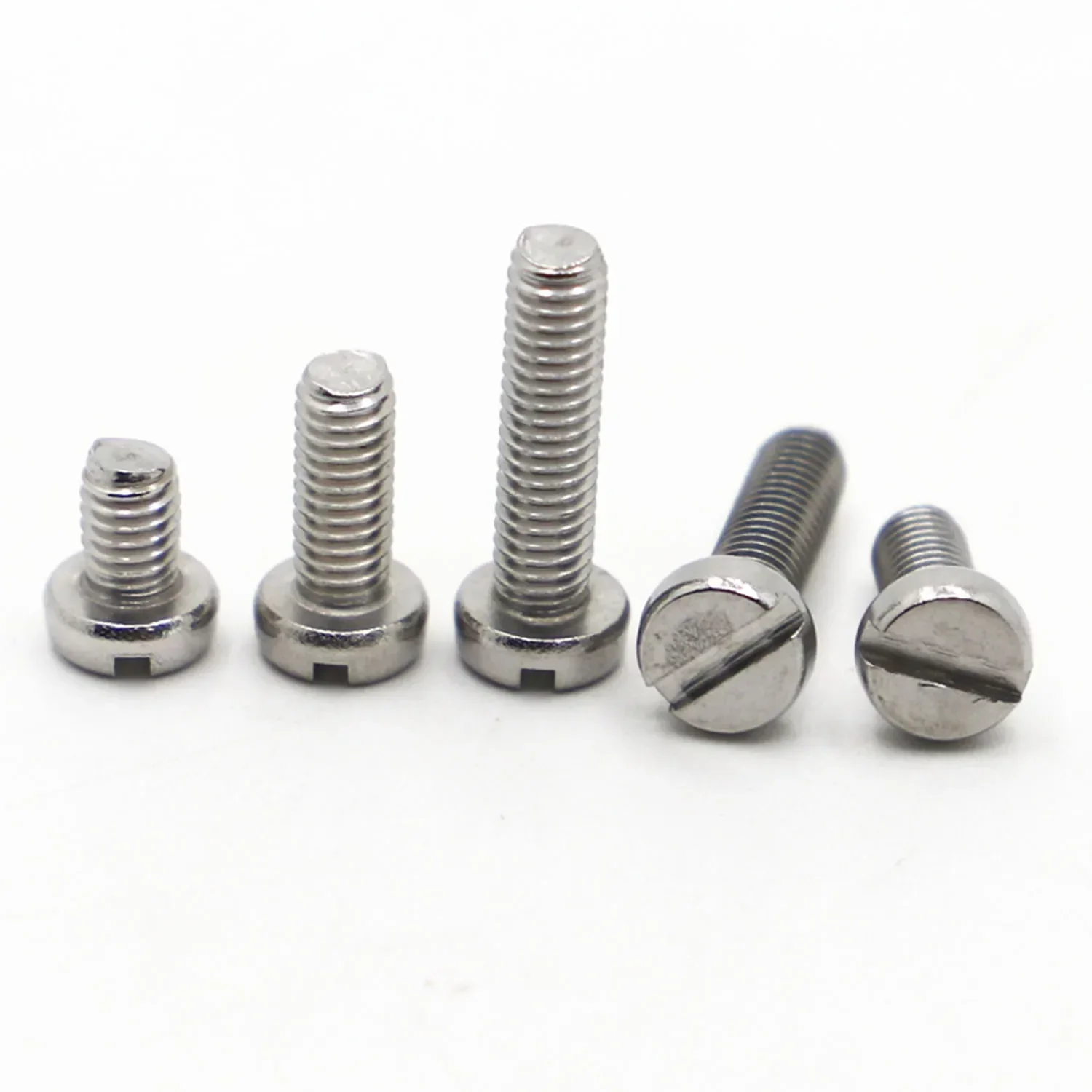 

2-50pcs M1.6 M2 M2.5 M3 M4 M5 304 A2-70 stainless steel GB65 Slotted Cap Head Slot Column Round Cheese Head Screw Bolt