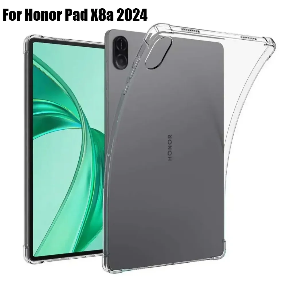 

Fashion Clear Airbag Tablet Case for Honor PadX8A 11Inch Soft Transparent TPU Ultra-Skin Feel Anti-fall Shockproof Protect Cover