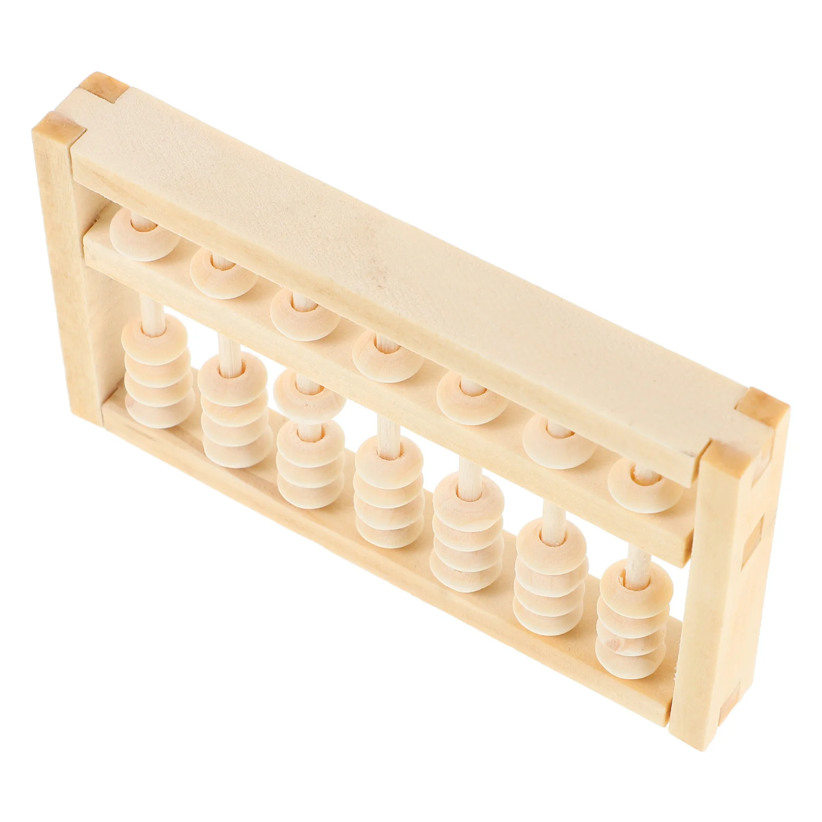 Wooden Abacus for Kids Math Birthday Party Photo Props Booth Chinese Toy Khaki First Child