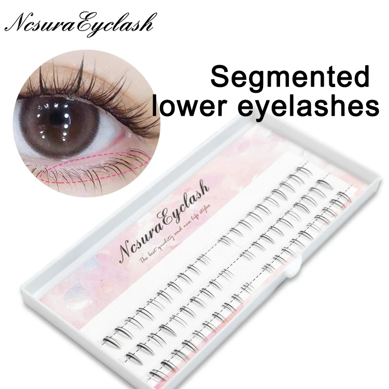 

Lower Eyelashes Segmented Lashes Natural Handmade Wispy Under Lashes Soft Fiber Individual Eyelashes MakeUp Tools