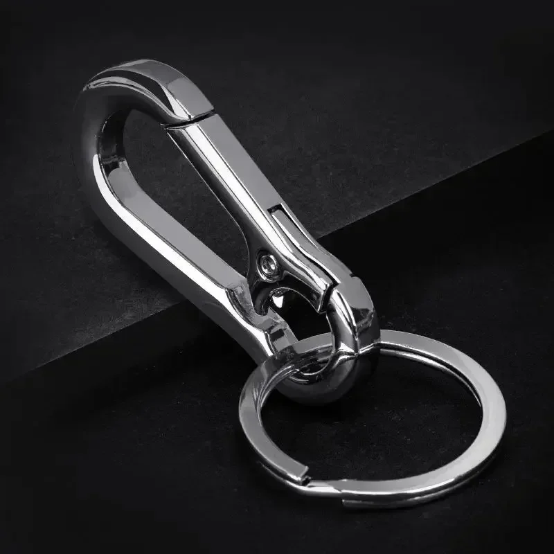 5/20pcs Gourd Buckle Keychains Climbing Hook Stainless Steel Car Strong Carabiner Shape Keychain Zinc Alloy Key Holder Ring