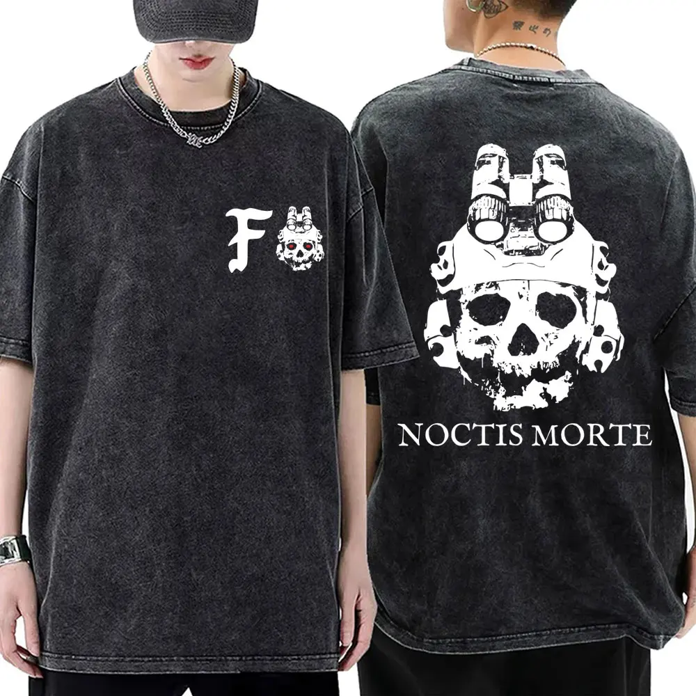 

Forward Observations Group Washed Vintage T-shirts Men Women Casual Cotton Retro T-shirt Male Terror Skeleton Oversized T Shirts