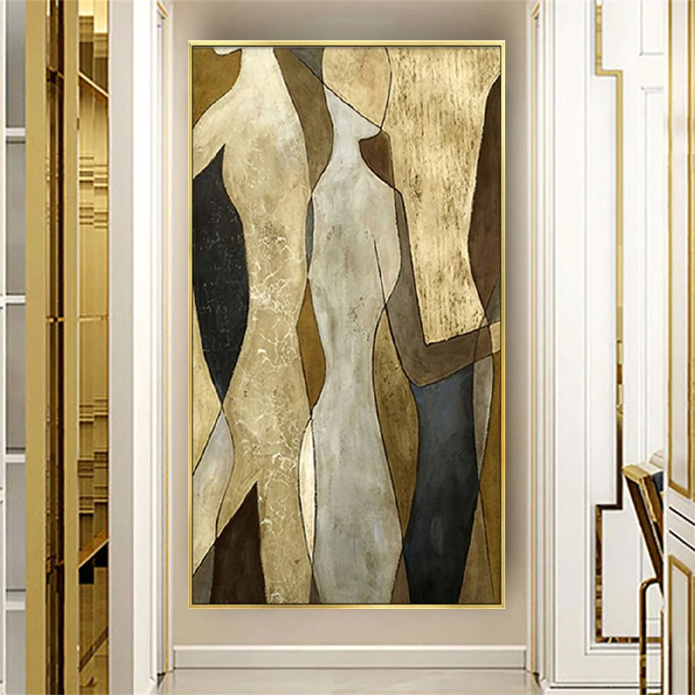 

Modern Abstract Wall Art Image Nude Sexy Girl Poster Hand-Painted Picasso Oil Painting On Canvas Pictures Decor Living Room Home