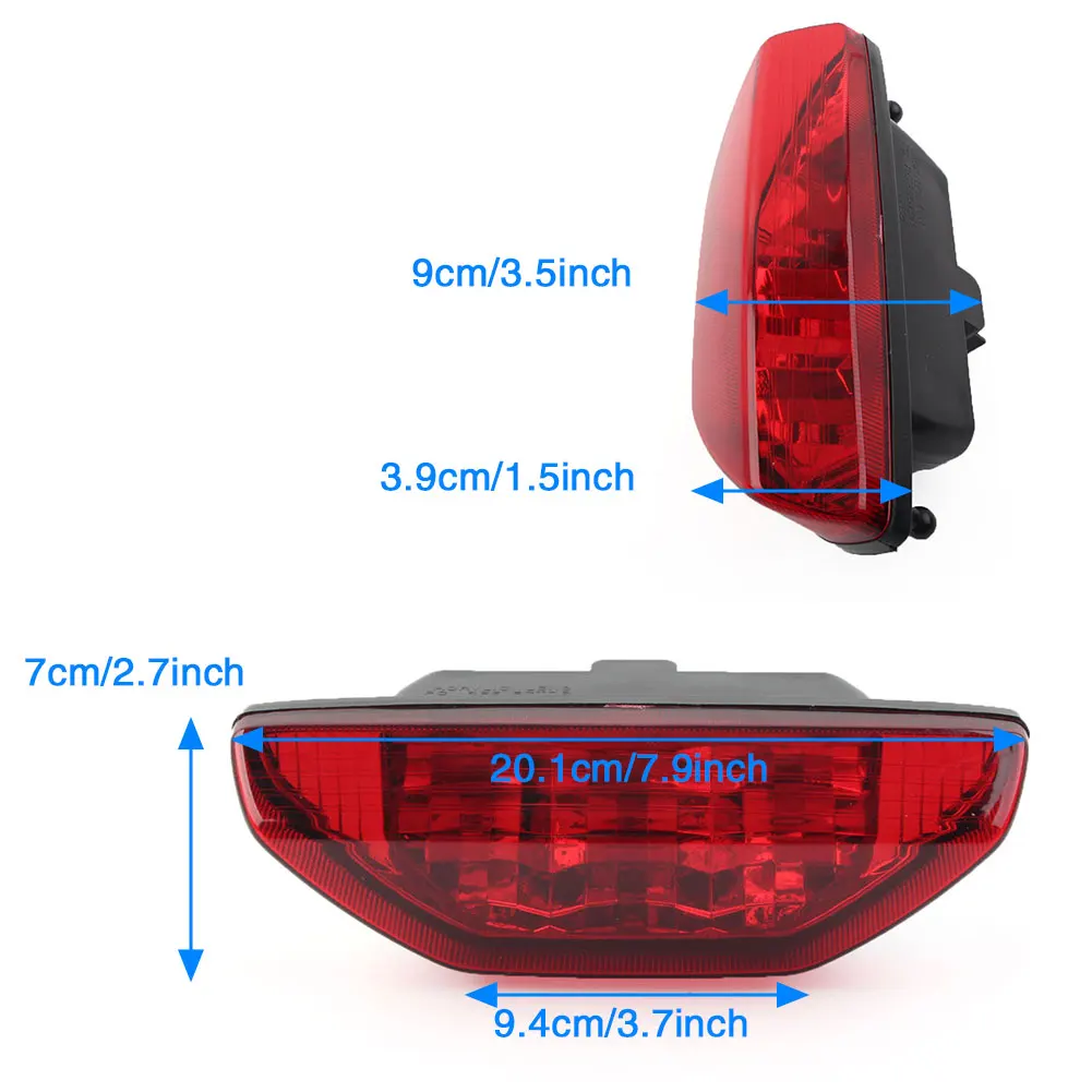 Motorbike Brake Tail Light Braking Lamp For Honda TRX 250 300 400EX TRX400X 500 700 Red