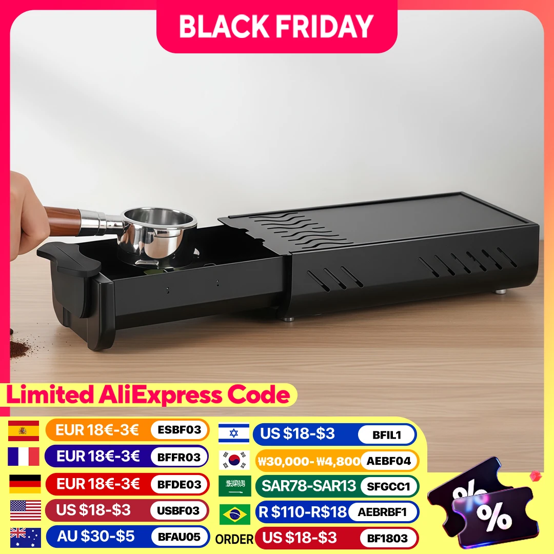 

Mini Coffee Knock Box Drawer Type Stainless Steel Coffee Ground Knock Container Bucket Box With Rod For Barista