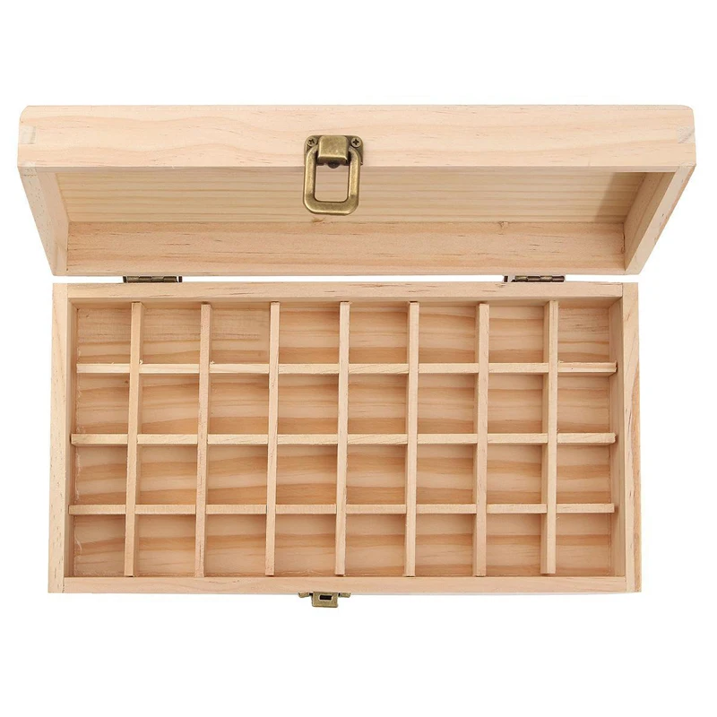 32 Slot Essential Oil Bottle Storage Box Wooden Case Container Aromatherapy Oils