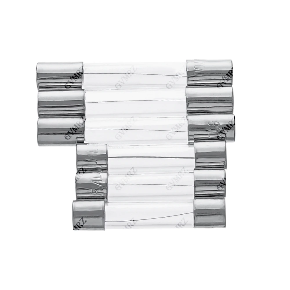 10pcs/lot 5*20mm 6*30mm 5 6 8 10  Fast Blow Glass Tube Fuses 5x20 6x30 mm 250V 20 25 30 A AMP Fuse 15 0.5 1 2 3 4