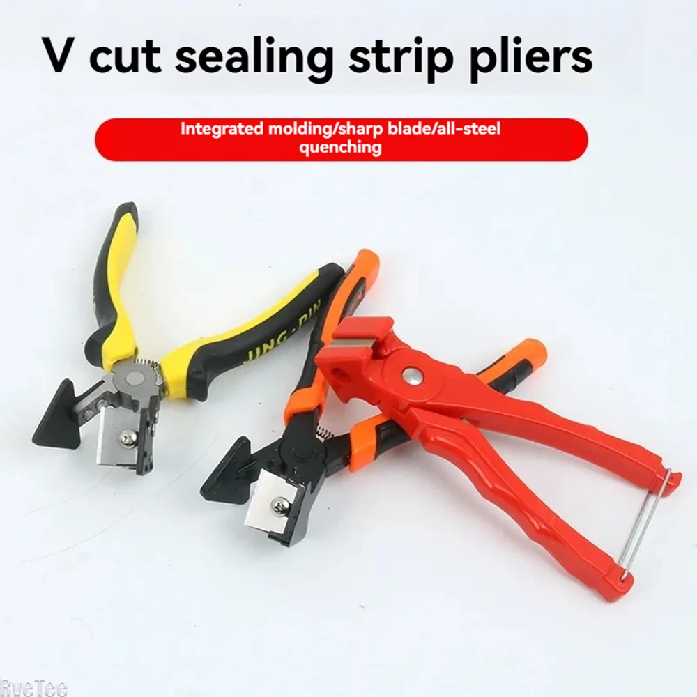 90° Right Angle Wire Duct Plier PVC PE Plastic Pipe Hose Rubber Strip Scissors Angle V Mouth Cutting Plier for Doors Windows