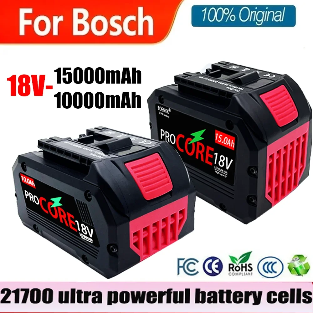 Brand-new 10AH/15AH For BOSCH Professional 18V 21700 Battery ProCORE 18V Li-ion Replacement for BAT609 BAT618 with bms