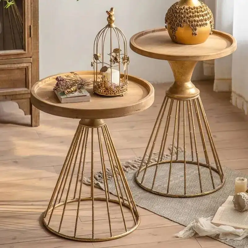 Sedentary Table Books Round Vintage Writing Minimalist Gold Table Laptop Entrance Recibidor De Entrada Mueble Balcony Furnlture