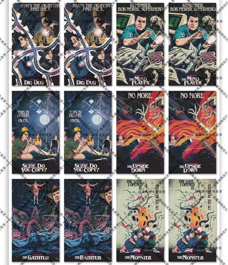 72-Piece Stranger Things Instant Film Collection MikerobinNancySteve Comic-Style Poster Cover LOMO Cards