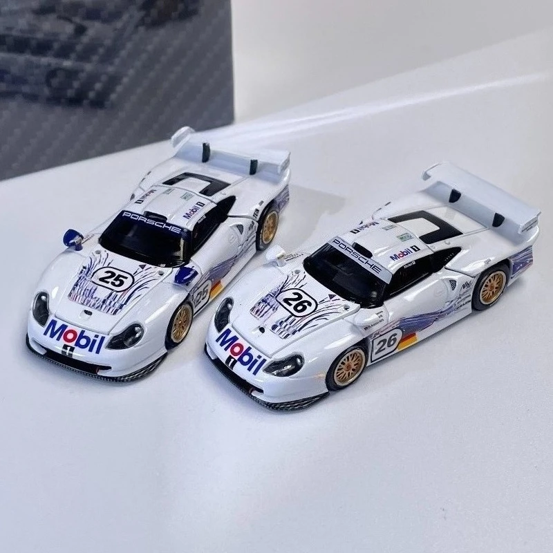 For TSD Porsche Le Mans 911GTI 24h1:64 alloy car model simulation ornament limited collection gift