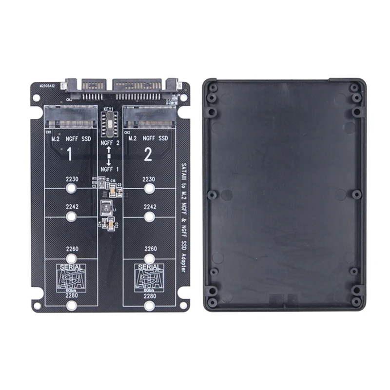 Dual M.2 To SATA3.0 Adapter M.2 SATA Protocol SSD Adapter 2 Port NGFF M.2 B Key To SATA 3.0 6Gbps M2 To SATA Converter