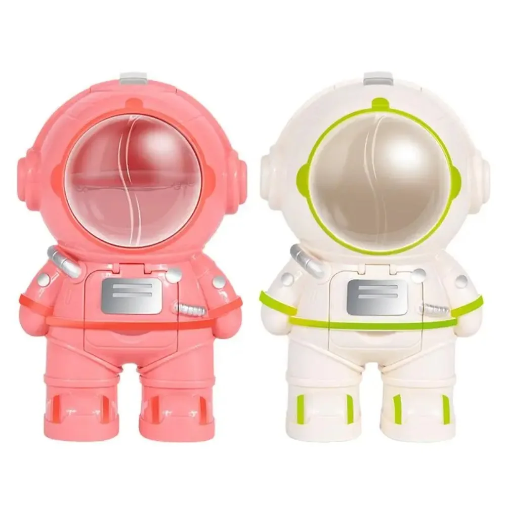 New Astronaut Water Bottle Pink White Strap Water Dispenser With Water Cup Mini Leisure Cup Boys And Girls