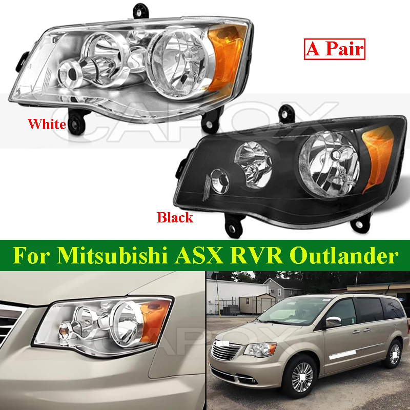 

CAPQX пара галогенных фонарей для американской версии для Chrysler Town Country 2008-2016, передний бампер, головной светильник, фара