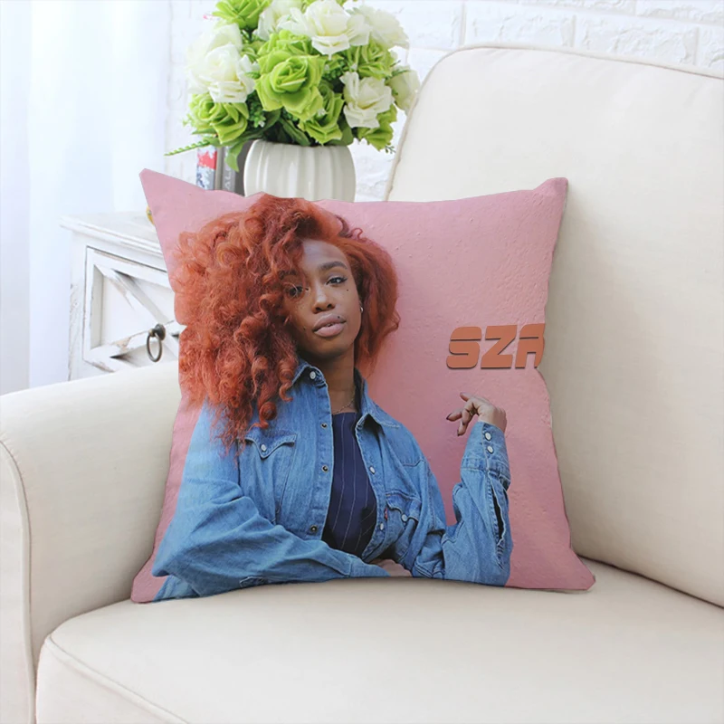 

40x40cm pillowcase SZA fan gift double-sided printed sofa cushion cover, home headboard backrest chair waist cushion 45x45cm