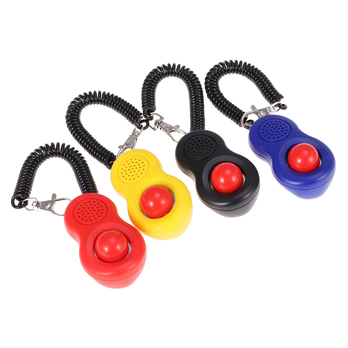 

4pcs Pet Clicker Dog Training Clickers Humane Scientific Design Finger Elastic Ring Wrist Strap Easy Press Noise Sensitive Pets