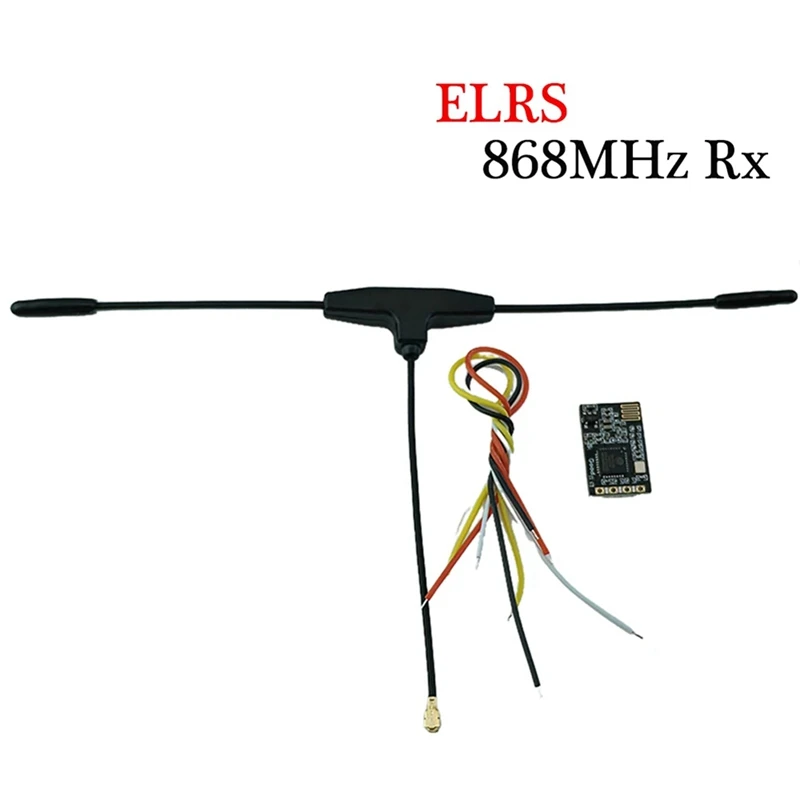 Receptor NANO RX ELRS 868Mhz con antena tipo T ESP8285 50Mw para Dron de carreras RC