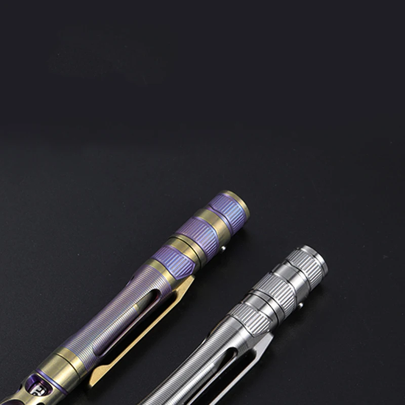 Outdoor Portable EDC Multi-function LED Light Titanium Alloy Tactical Pen Girl Car Breaking Bodyguard Tool
