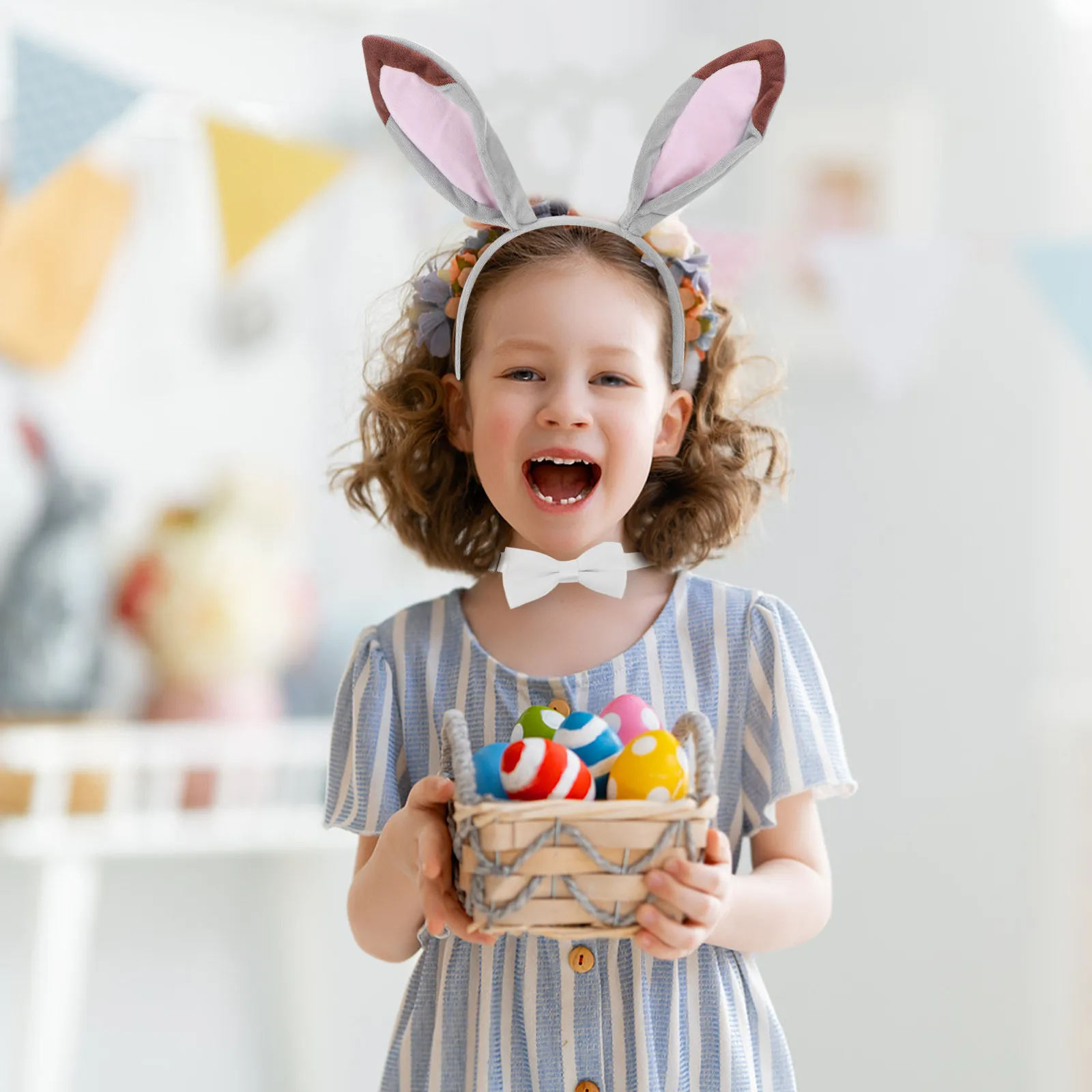 3 Pcs Donkey Ears Bunny Headwear Headbands Headbunds Easter Cosplay Tail Headpiece Hairband
