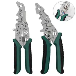 Multi-Function Professional Elbow Wire Stripper Pliers Crimping Tool Electrician Wire Crimping Cutter Wiring Scissors Hand Tool