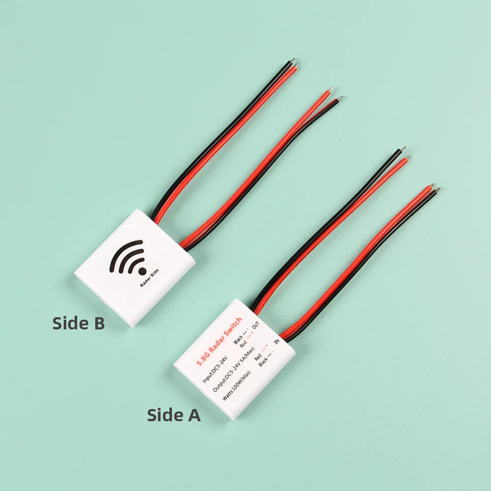 Commutateur de radar DC5-24V 5.8GHz Mcomprend owave 12V Détecteur de mouvement du corps à distance sans fil On-Off pour lampes et autres appareils