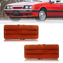 2PCS Front Bumper Parking Turn Signal Light Housings For 1979 1980 1981 1982 1983 1984 19851986 Ford Mustang No Bulb/Socket