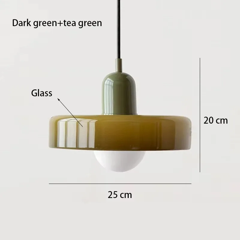 Nordic Retro Glazen Hanglampen Indoor E27 LED Kroonluchter Woonkamer Eetkamer Slaapkamer Keuken Decoratieve verlichting Armatuur