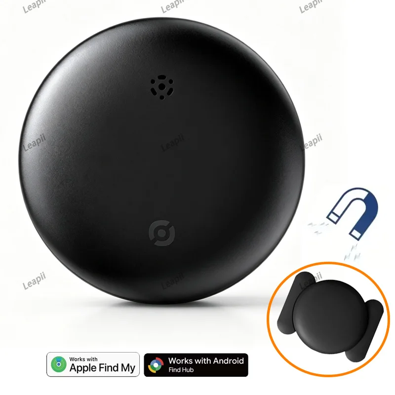Dual System Tracker Works with IOS Find My & Android Find Hub IP67 Waterproof Magnetic GPS Locator Anti-Lost for Vehicle Pets