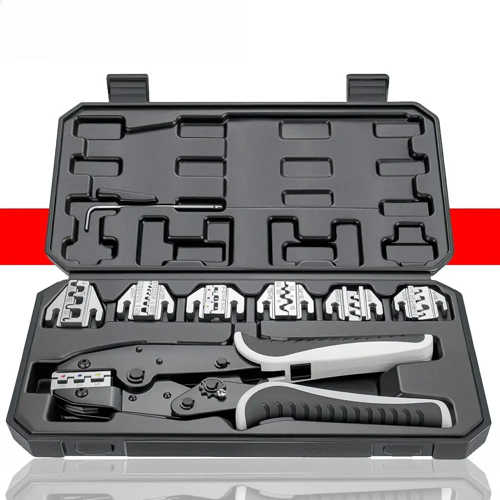 

9 inches Ratcheting Wire Crimper Plier jaws set 03B/10N/10WF/35WF/2546B/03J/125 Connectors Multi-functional Hand Crimping Tool