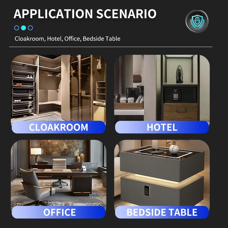 حجم قابل للتخصيص، أمان حساس، بصمة الإصبع، صندوق درج ذكي، أدراج خزانة الملابس، آمنة