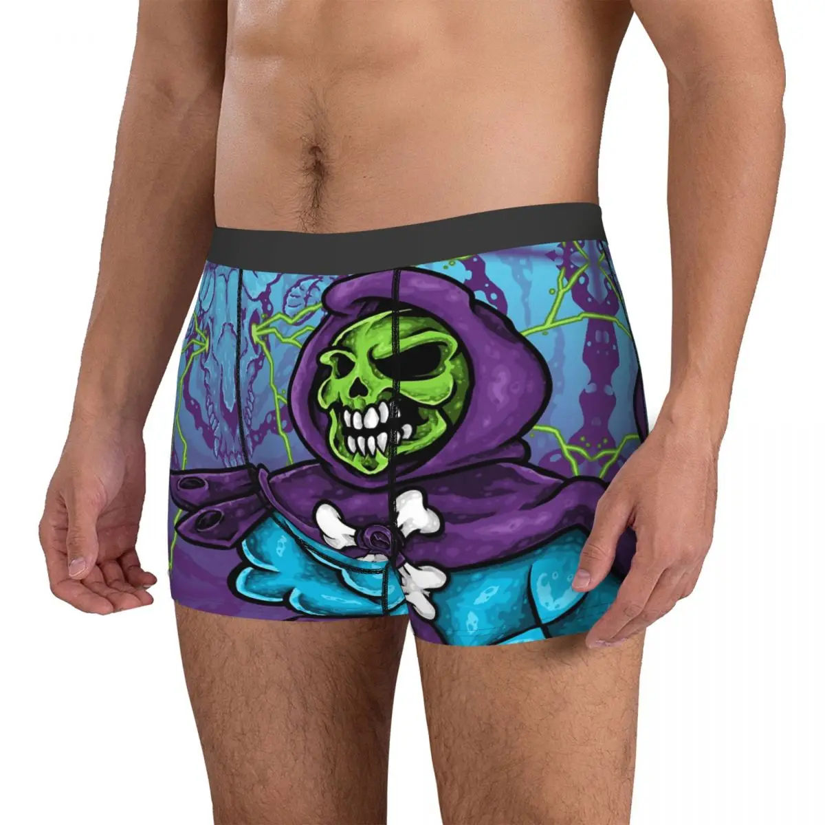 Exotic Men's Boxer Briefs Skeletor Masters Of The Meowniverse 18 Skivvy Autumn Wearable Novelty Humor Graphic