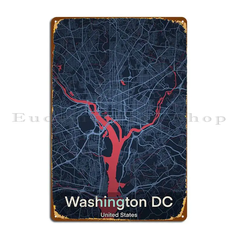 Washington Dc Metal Plaque Poster Club Living Room Designing Pub Decoration Tin Sign PosterWall Decoration