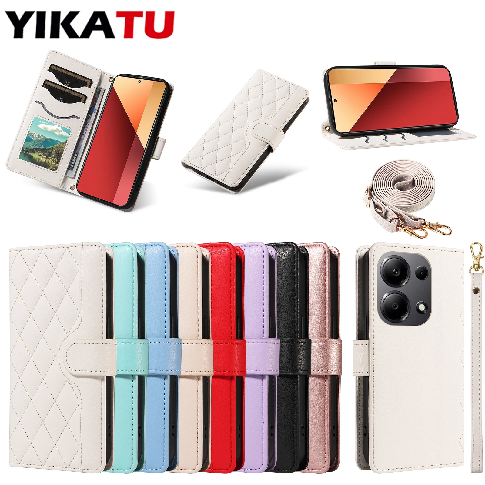 

Wallet Case For Xiaomi Redmi Turbo 4 3 Poco C61 C55 C31 17 Pro Max 15 14 Ultra 15T 14T 13T 12 T 11T Pro 5G Leather Card Coque