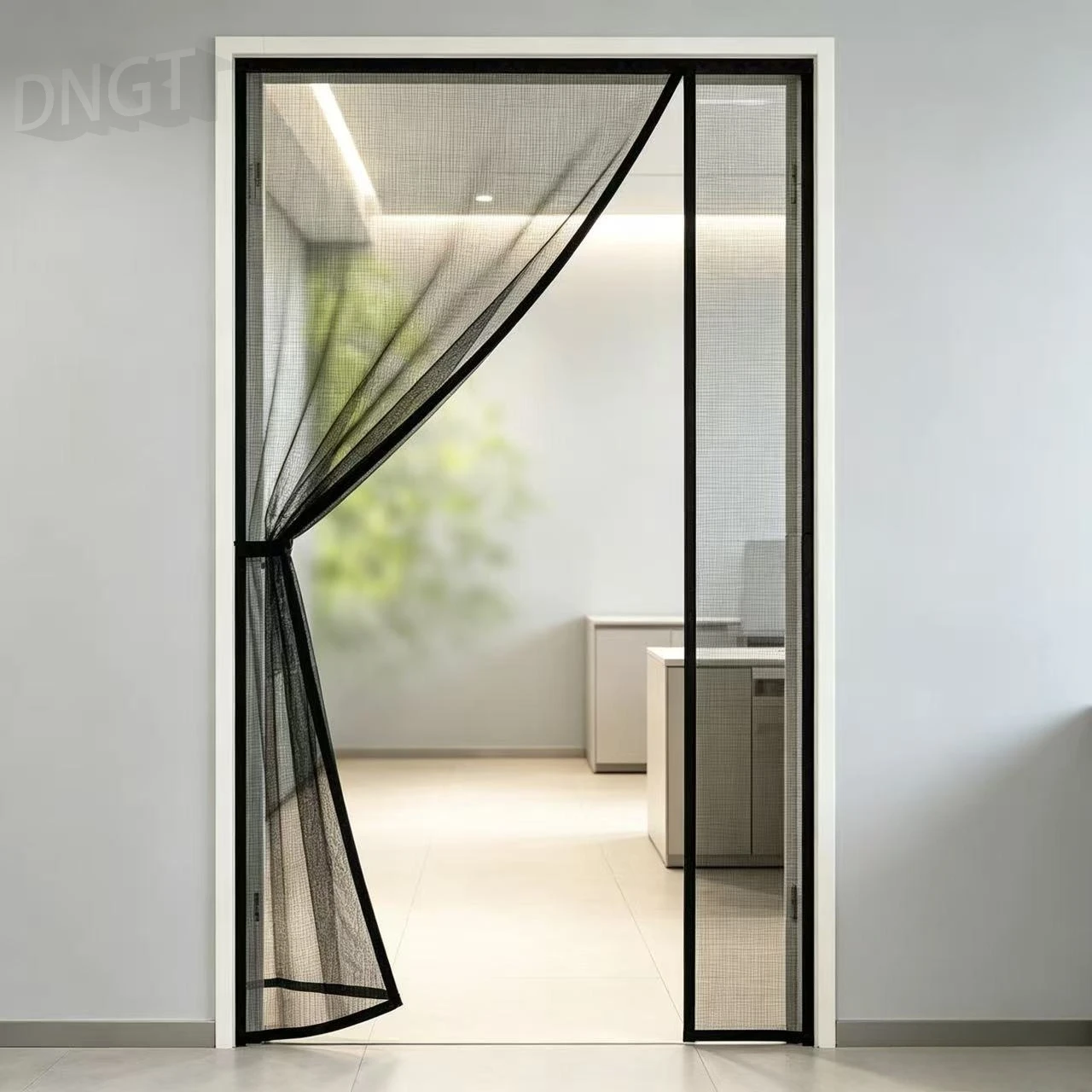Black Side Door Magnetic Mosquito Net ，Magnetic Door Screen,,Insect Proof Flight,Summer and Kitchen Indoor Invisible Net