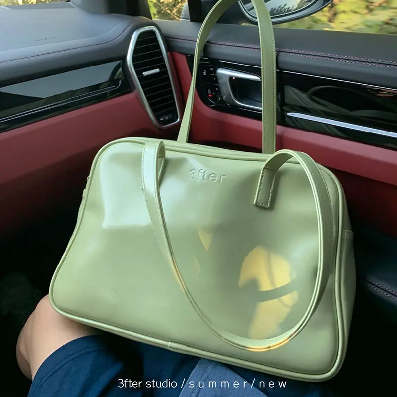 Fashion Trend Crossbody Bags for Women 2022 Green Solid Shoulder Bag Designer Handbags and Purses big Women Messenger Bag