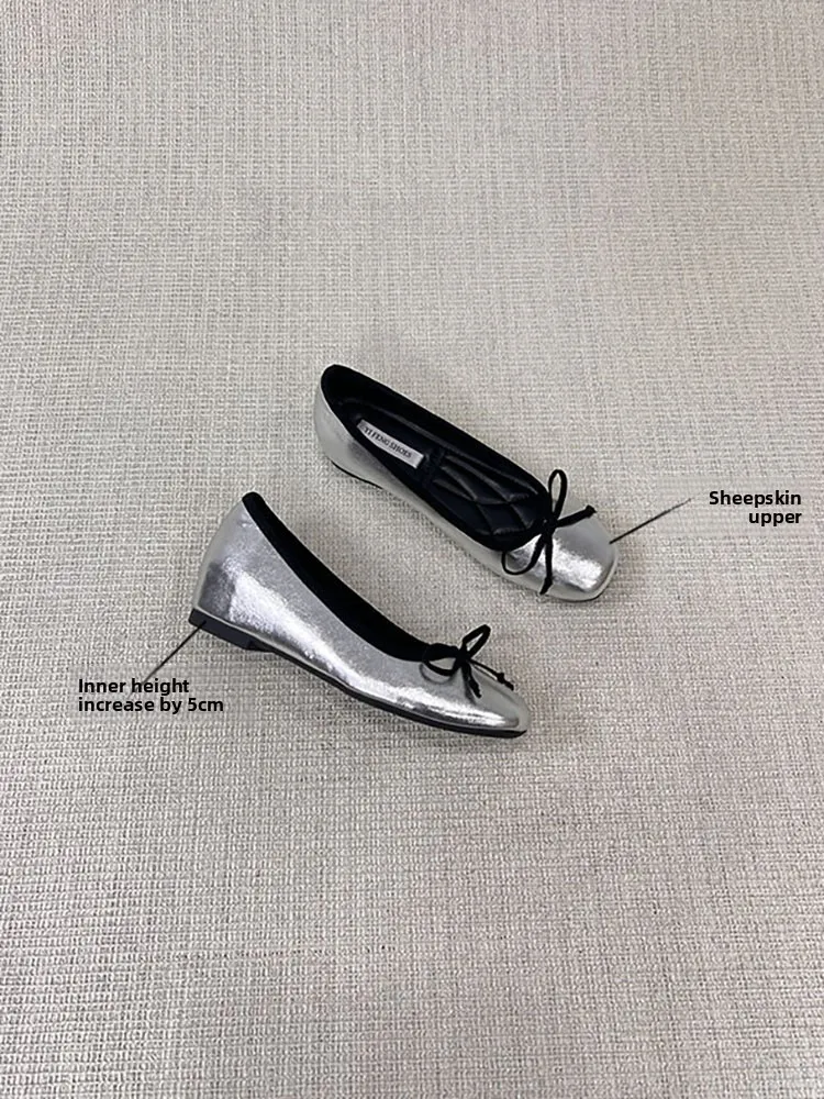 elevated-5cm-ballet-flat-shoes-women's-mary-janes-leather-knot-slip-on-anti-slip-rubber-bottom-casual-fashion-footwear