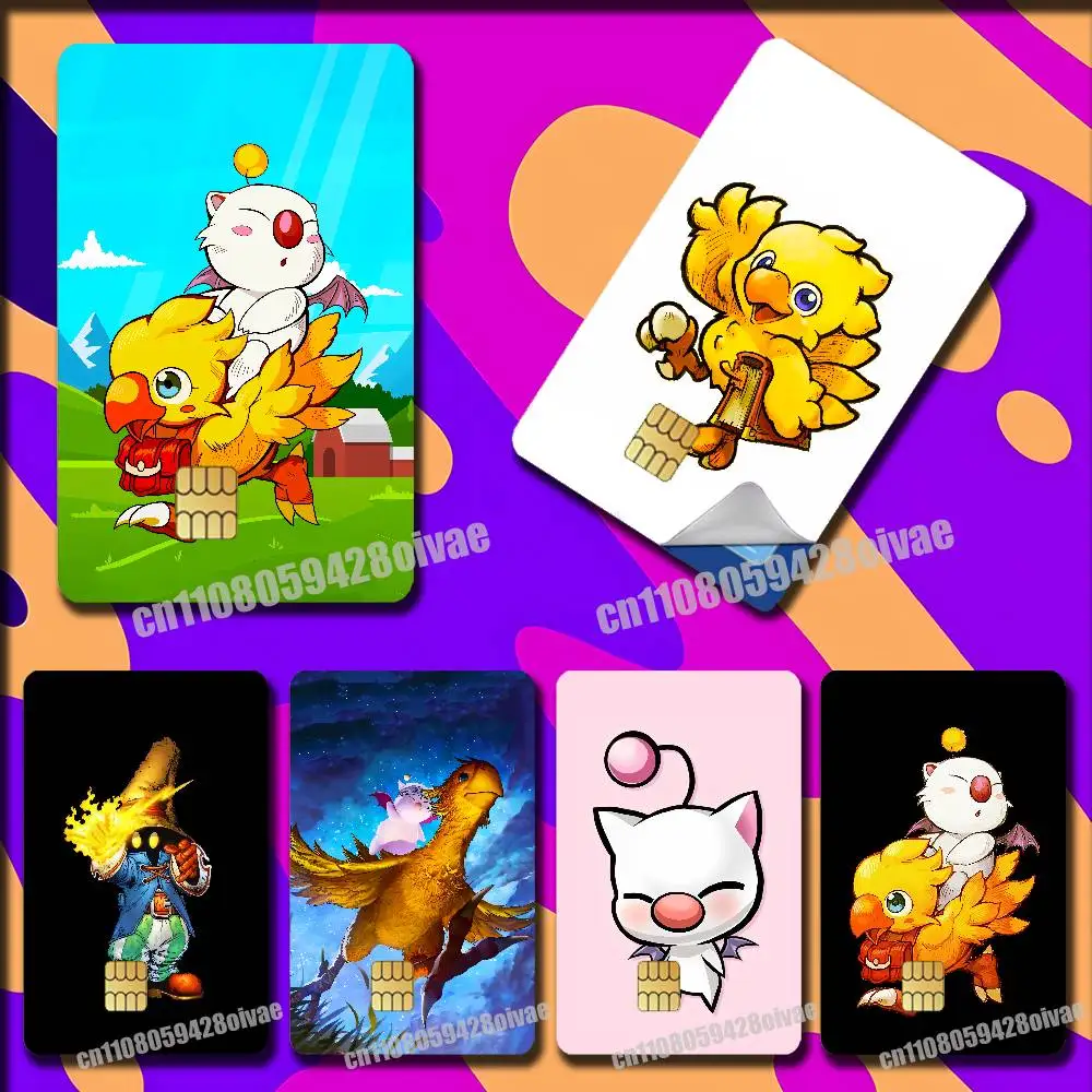 

For M-Moogle C-Chocobo V-Vivi Sticker Paper Skin ID Bank Credit Metro Self-adhesive Card Cover Decoration
