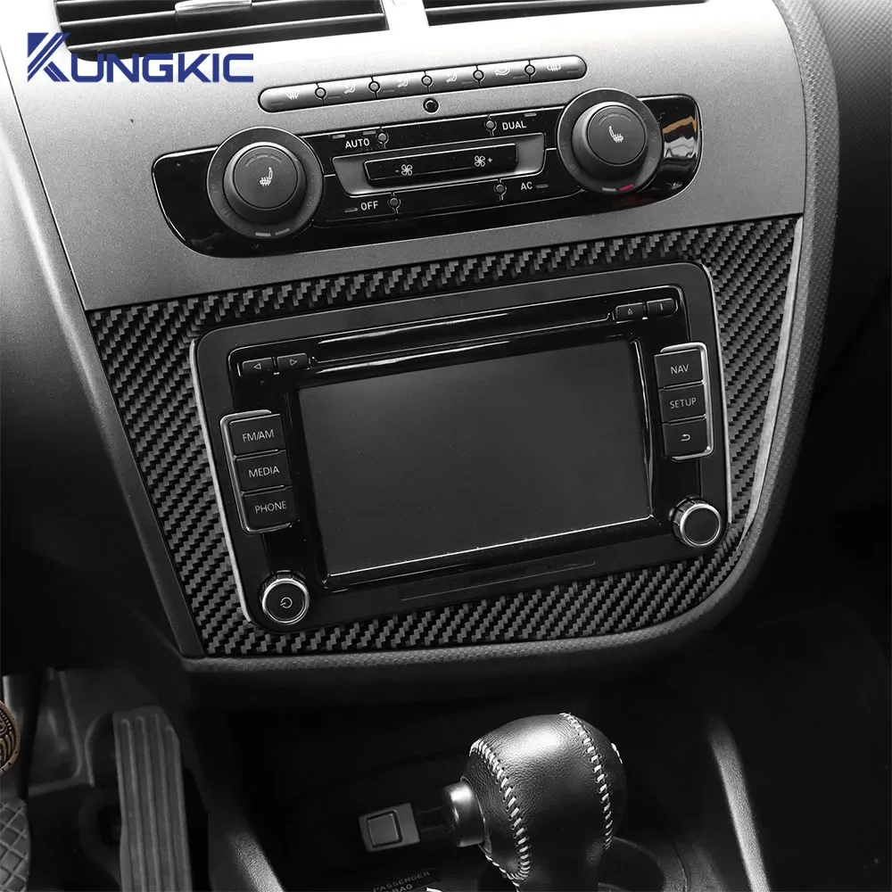 

Для Seat Leon 2005 2006 2007 2008 2009 2010 2011 2012 Наклейка из настоящего мягкого углеродного волокна LHD RHD Автомобильная CD-панель Inteior Аксессуары