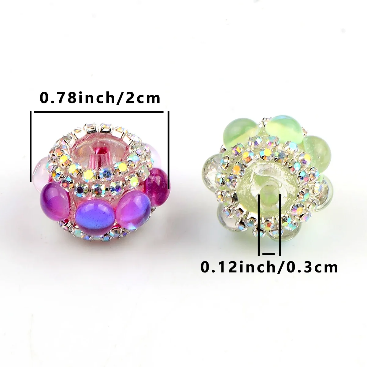 5pcs Hand paint Creative Water drop round acrylic beads for jewelry make charm DIY Bracelet Necklace Accessory Loose spaced bead