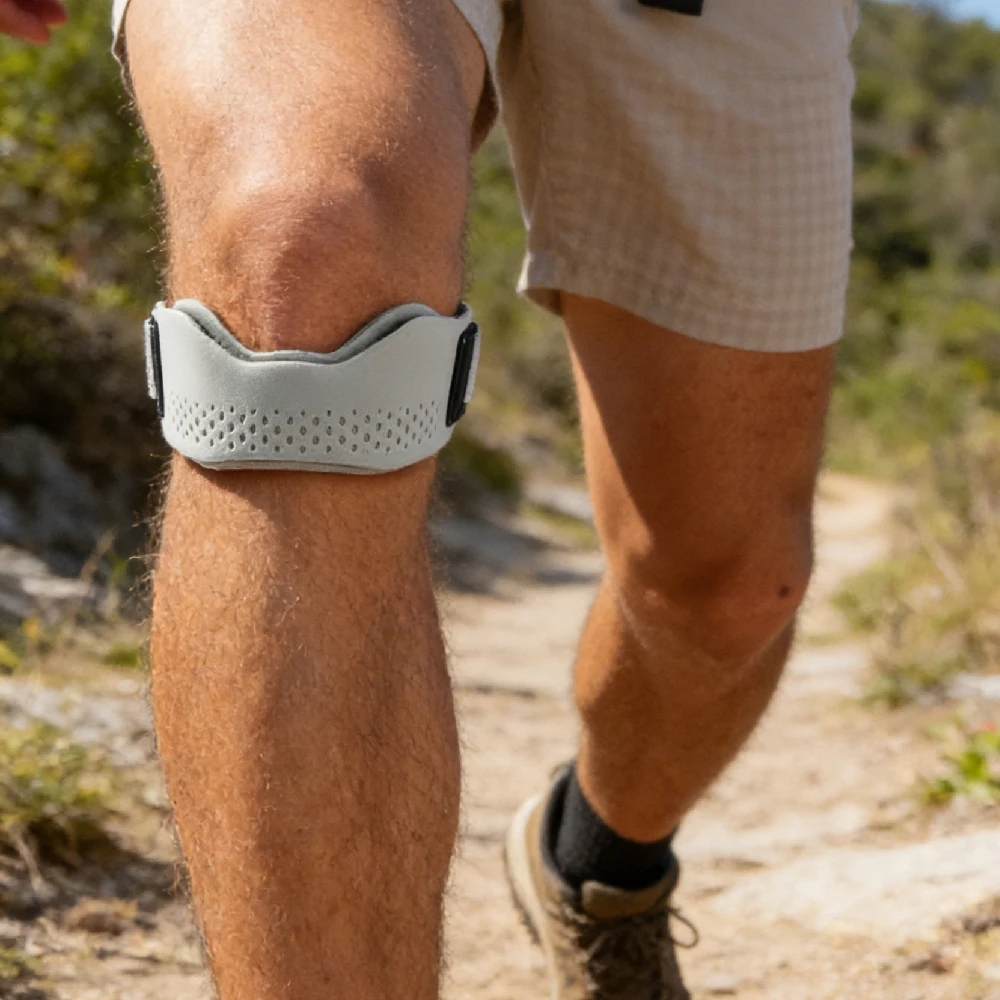 1/2 Unidades de Soporte Ajustable para Rótula, Almohadilla de Presión, Envoltura Suave para Rodilla, Correa de Rótula Presurizada, Rodilleras Deportivas para Saltadores