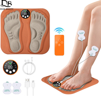 Electric EMS Foot Massager Pad With Electrode Patch 8 Modes Pulse Foot Massage Mat Muscle Stimulation Slim Leg Relive Fatigue