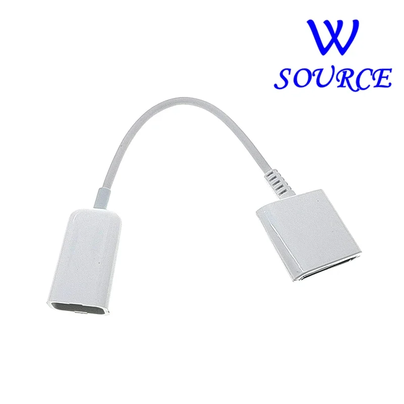 Witte Adapterkabel Docking 30-pins Female naar USB 2.0 Female Data Charge Short Cable Dock 30P Wit 15CM Conversielijn