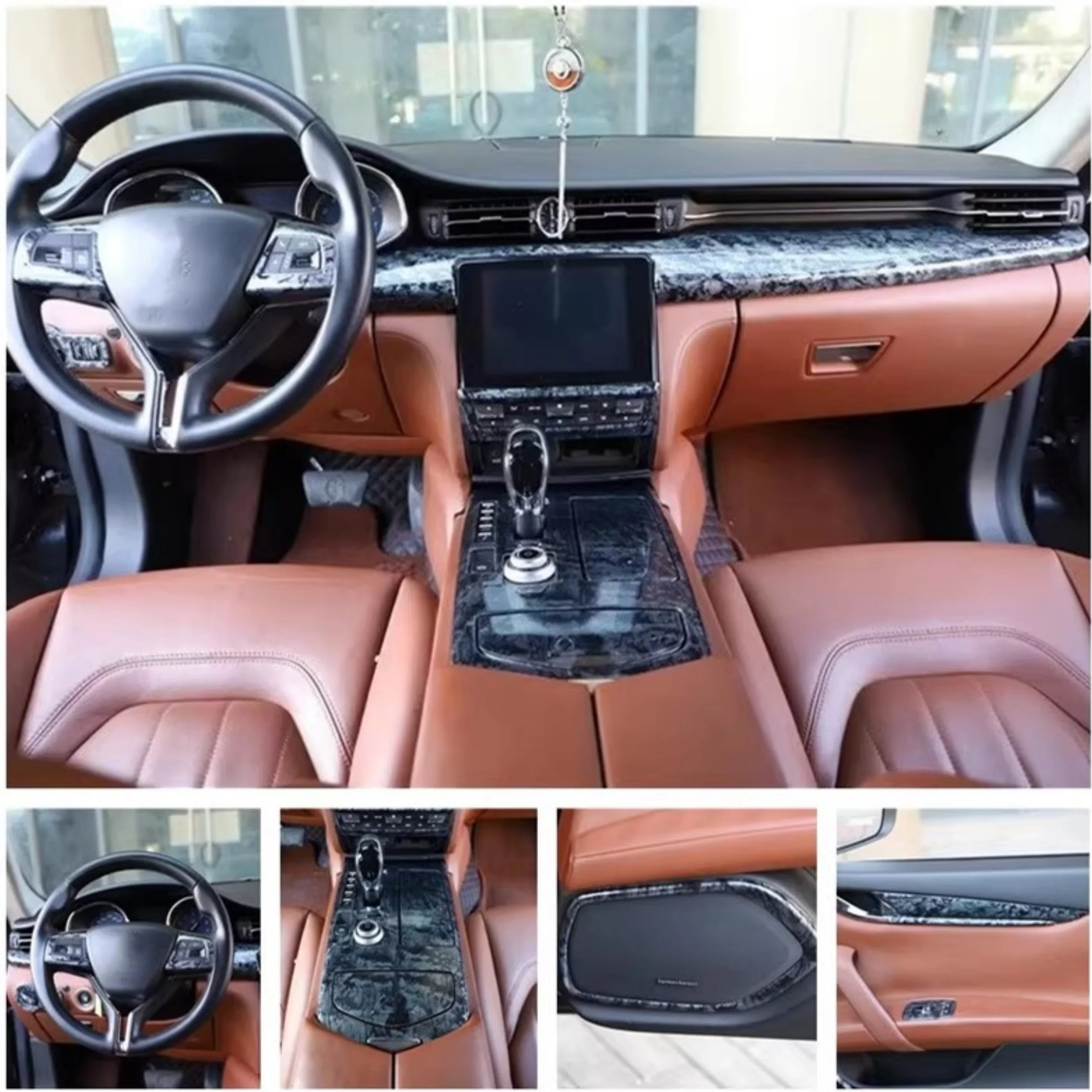 

Накладки салона автомобиля для Maserati Quattroporte 14-21, модифицированная панель кондиционера, интерьер автомобиля
