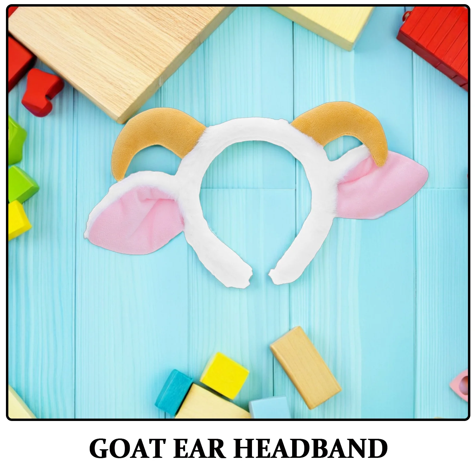 1Set Realistic Sheep Ears Headband Horn Accessory Halloween Christmas Cosplay Party Dress Up Lamb Costume Kids Adults