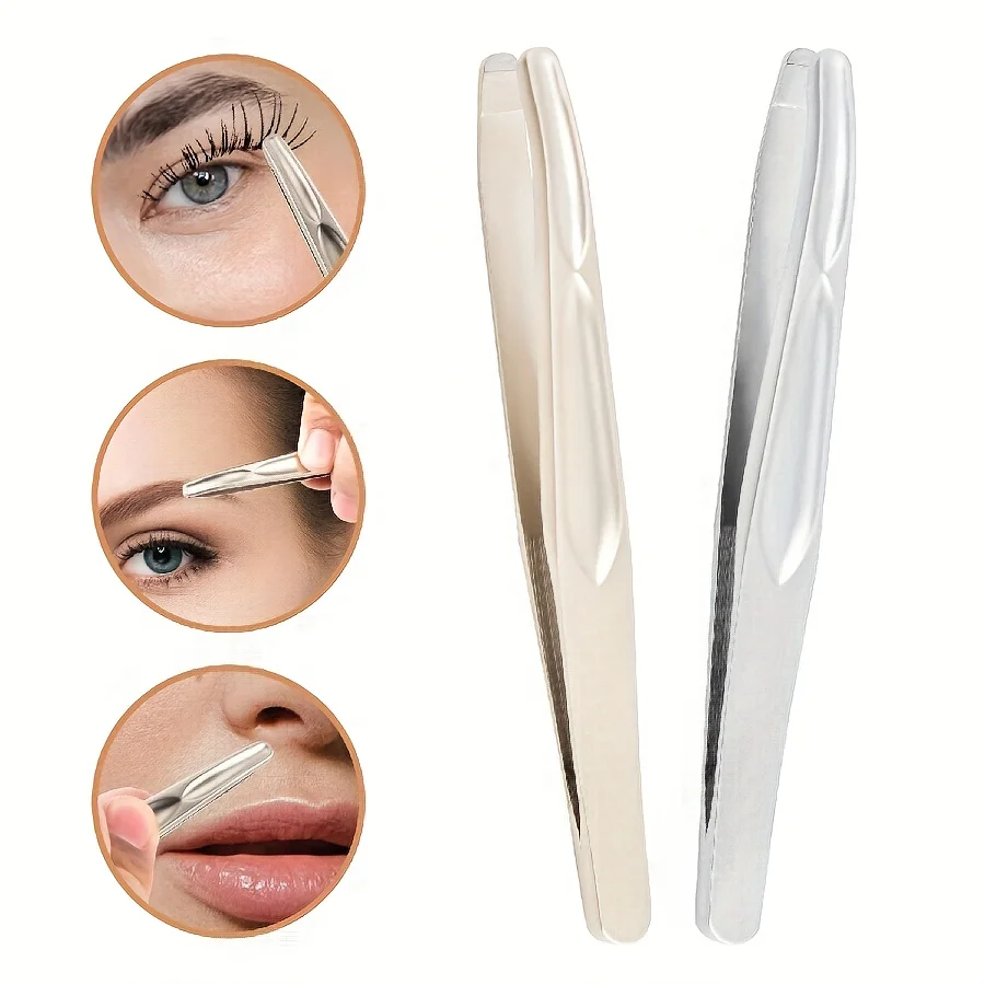 High Quality Stainless Steel Tweezers for Eyebrows for Women Man Great Precision on Brow Facial Hair and Ingrown Hair Removal