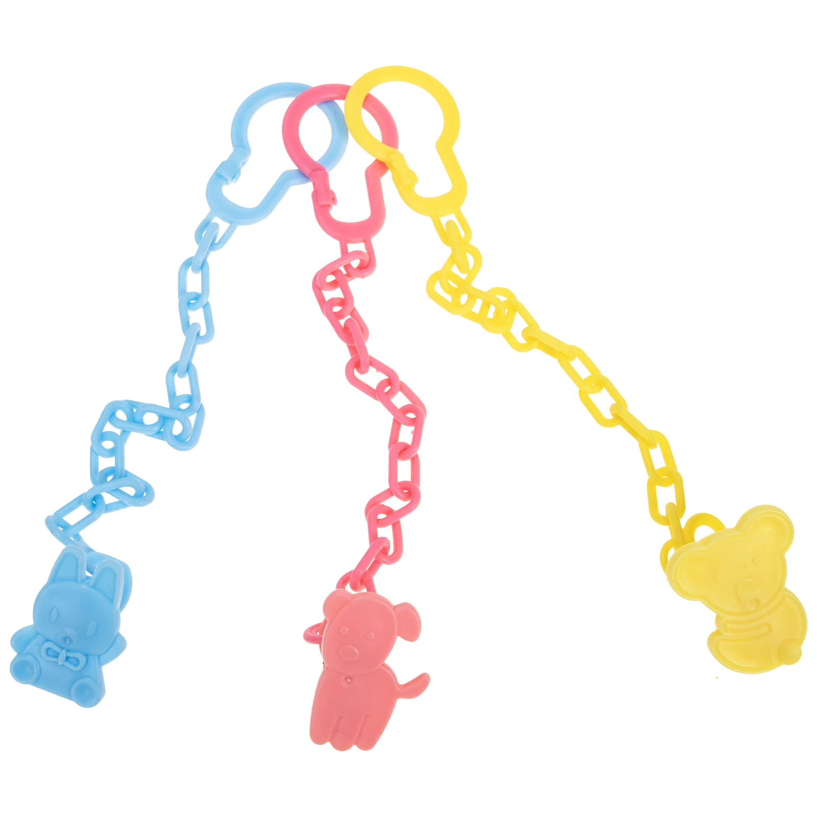 12 stuks babyfopspeenketting clip bijtring houder cartoon ontwerp voorkomen laten vallen gemakkelijk te bevestigen kinderwagen fopspeenclip