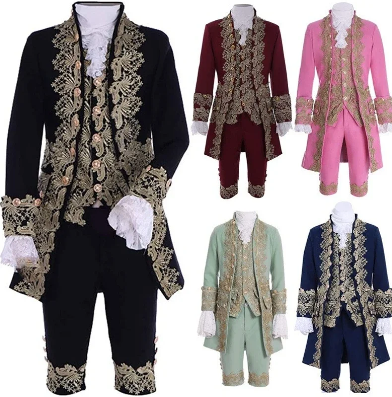 Popular Cosplay Costumes Medieval Palace Style Embroidery Lace Aristocratic Stage Drama School Performance Cosplay Costumes